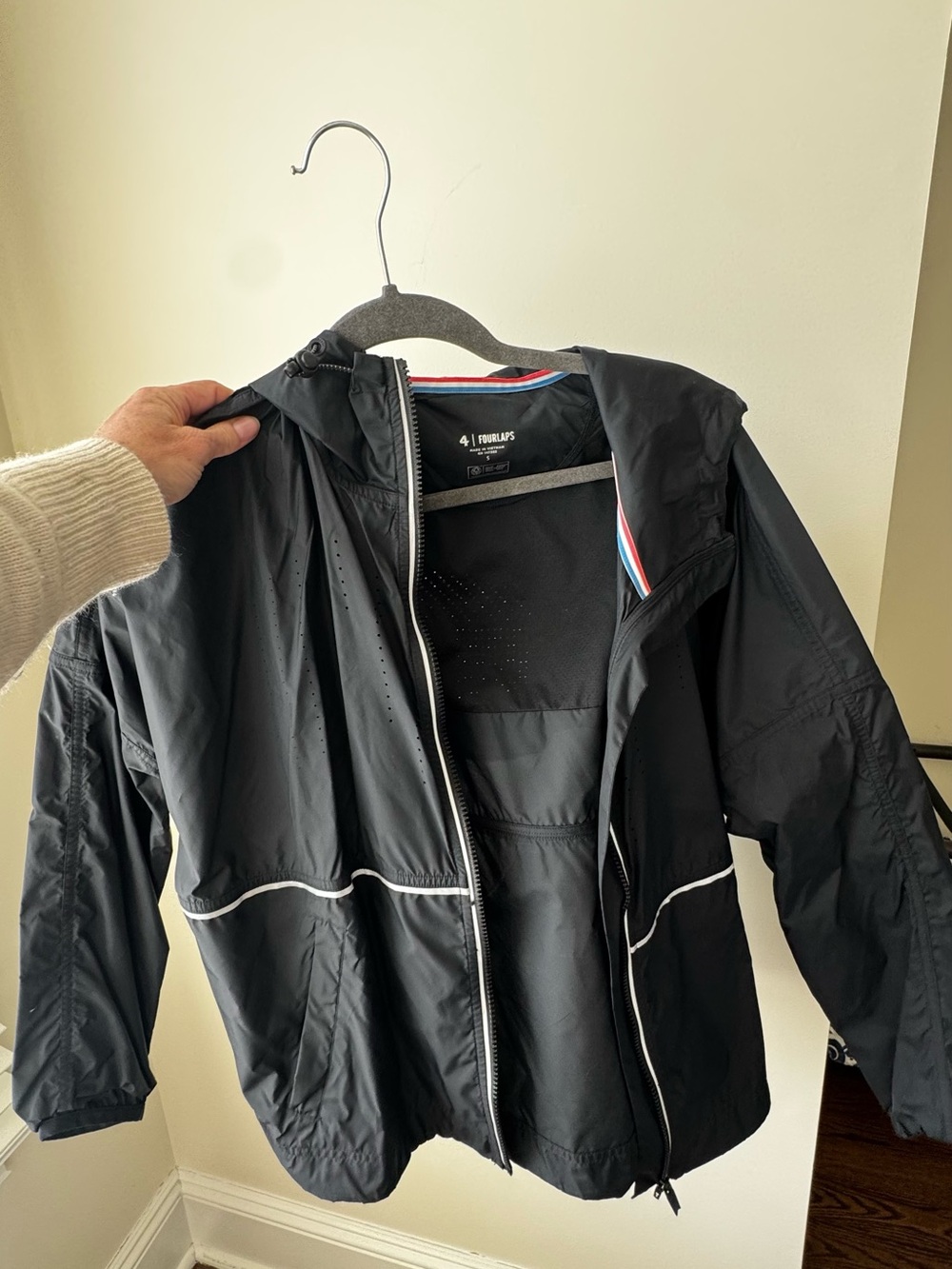 Women’s Black wind breaker Jacket with Hood